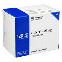 Abbildung: CALCET 475 mg Filmtabletten 200 St, Filmtabletten PZN 01627416 