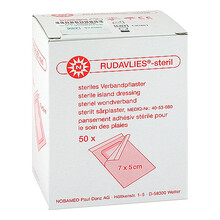 Abbildung: RUDAVLIES-steril Verbandpflaster5x7 cm 50 St, Pflaster PZN 01631168 