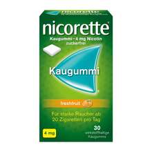 Abbildung: Nicorette Kaugummi 4 mg freshfruit 30 St, Kaugummi PZN 01640807 