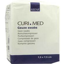 Abbildung: MULLKOMPRESSEN 7,5x7,5 cm unsteril 8lagig 100 St, Kompressen PZN 01651320 