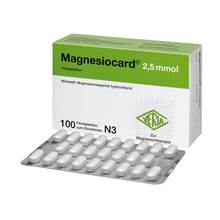 Abbildung: Magnesiocard 2,5 mmol Filmtabletten 100 St, Filmtabletten PZN 01667829 
