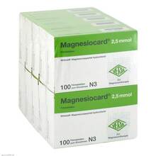 Abbildung: Magnesiocard 2,5 mmol Filmtabletten 10X100 St, Filmtabletten PZN 01667841 