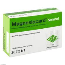 Abbildung: Magnesiocard 5 mmol Pulver zur Her.e.Lösung zum Einnehmen 20 St, Pulver zur Herstellung einer Lösung zum Einnehmen PZN 01667858 