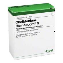 Abbildung: CHELIDONIUM-HOMACCORD N Ampullen 10 St, Ampullen PZN 01674947 