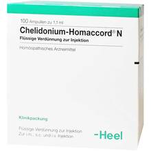 Abbildung: CHELIDONIUM-HOMACCORD N Ampullen 100 St, Ampullen PZN 01675042 