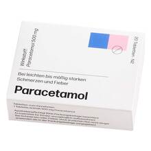 Abbildung: Paracetamol Sophien 500 Tabletten 20 St, Tabletten PZN 01679407 