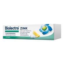 Abbildung: Biolectra Zink Lutschtabletten 20 St, Lutschtabletten PZN 01692164 