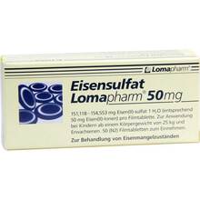 Abbildung: Eisensulfat Lomapharm 50 mg Filmtabletten 50 St, Filmtabletten PZN 01713392 