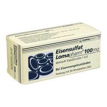 Abbildung: Eisensulfat Lomapharm 100 mg Filmtabletten 50 St, Filmtabletten PZN 01713423 