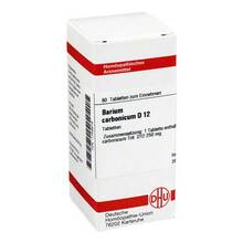 Abbildung: BARIUM CARBONICUM D 12 Tabletten 80 St, Tabletten PZN 01759916 