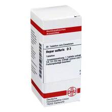 Abbildung: HEPAR SULFURIS D 3 Tabletten 80 St, Tabletten PZN 01773017 