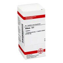 Abbildung: SILICEA D 3 Tabletten 80 St, Tabletten PZN 01785581 