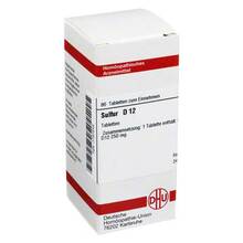 Abbildung: SULFUR D 12 Tabletten 80 St, Tabletten PZN 01787249 