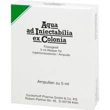 Abbildung: AQUA AD iniectabilia ex Colonia Ampullen 10X5 ml, Ampullen PZN 01806372 