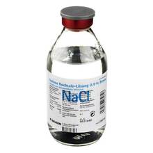 Abbildung: Kochsalzlösung 0,9% Glasflasche  250 ml, Infusionslösung PZN 01829700 