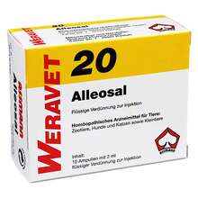 Abbildung: Alleosal 20 Ampulle für Hunde / Katzen/Klein-u.Zootiere 10X2 ml, Ampullen PZN 01838567 
