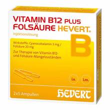 Abbildung: Vitamin B12 Plus Folsäure Hevert a 2 ml Ampullen 2X5X2 ml, Ampullen PZN 01893951 