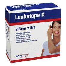 Abbildung: LEUKOTAPE K 2,5 cm hautfarben 1 St, Verband PZN 01907340 