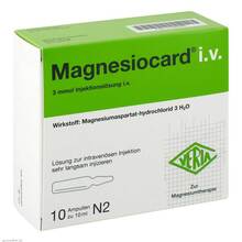 Abbildung: Magnesiocard i.v. Injektionslösung 10X10 ml, Injektionslösung PZN 01984085 