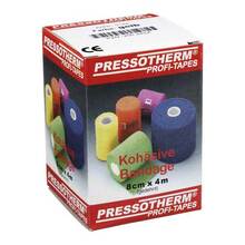 Abbildung: Pressotherm Kohäsive Bandage 8 cmx4 m gelb 1 St, Binden PZN 02002434 