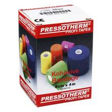 Abbildung: Pressotherm Kohäsive Bandage 8 cmx4 m blau 1 St, Binden PZN 02002440 