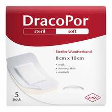 Abbildung: Dracopor Wundverband 8x10 cm steril 5 St, Verband PZN 02027003 
