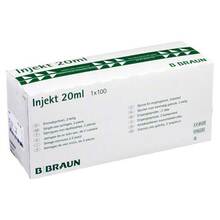 Abbildung: Injekt Solo Spritze 20 ml Luer exzentrisch Pvc-frei  100X20 ml, Spritzen PZN 02057932 