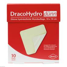 Abbildung: DRACOHYDRO dünn Hydrokoll.Wundauflage 10x10 cm 10 St, Verband PZN 02065446 