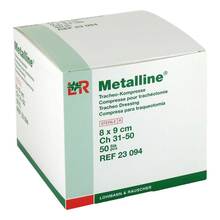 Abbildung: Metalline Tracheo Kompressen 8x9 cm 50 St, Kompressen PZN 02072736 