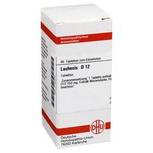 Abbildung: LACHESIS D 12 Tabletten 80 St, Tabletten PZN 02102874 