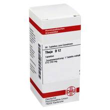 Abbildung: THUJA D 12 Tabletten 80 St, Tabletten PZN 02107676 
