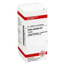 Abbildung: CARBO ANIMALIS D 6 Tabletten 80 St, Tabletten PZN 02111850 