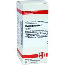 Abbildung: THYREOIDINUM D 12 Tabletten 80 St, Tabletten PZN 02119917 