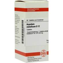 Abbildung: ARGENTUM METALLICUM D 12 Tabletten 80 St, Tabletten PZN 02126892 