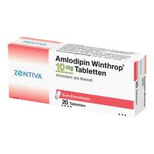 Abbildung: Amlodipin Winthrop 10 mg Tabletten 20 St, Tabletten PZN 02146558