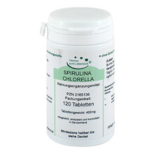 Abbildung: Spirulina + Chlorella Tabletten 120 St, Tabletten PZN 02165136 