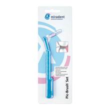 Abbildung: Miradent Interd.Pic-Brush Set 1Halt + 1Bü.tran.blau 1 St, Zahnbürste PZN 02171935 
