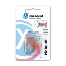 Abbildung: MIRADENT Interd.Pic-Brush Ersatzb.konisch orange 6 St, Zahnbürste PZN 02172455 