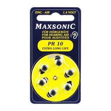 Abbildung: Batterien für Hörgeräte Maxsonic PR10 6 St PZN 02181141 