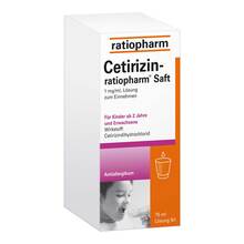 Abbildung: Cetirizin-ratiopharm Saft 75 ml, Saft PZN 02191085 