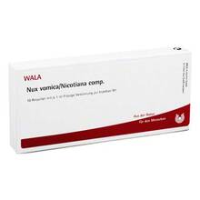 Abbildung: Nux vomica / Nicotiana comp.Ampullen 10X1 ml, Ampullen PZN 02233984 