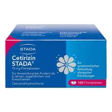 Abbildung: Cetirizin Stada 10 mg Filmtabletten 100 St, Filmtabletten PZN 02246627 