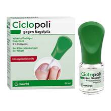 Abbildung: Ciclopoli gegen Nagelpilz mit Applikationshilfe 6.6 ml, Wirkstoffhaltiger Nagellack PZN 02247667 
