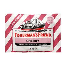 Abbildung: Fishermans Friend Cherry ohne Zucker Pastillen 25 g, Pastillen PZN 02251893 