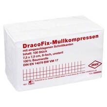 Abbildung: Dracofix OP-Kompressen 7,5x7,5 cm unsteril 8fach 100 St, Kompressen PZN 02268505 