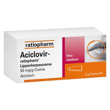 Abbildung: Aciclovir-ratiopharm Lippenherpescreme 2 g, Creme PZN 02286360 