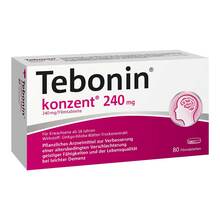 Abbildung: Tebonin konzent 240 mg Filmtabletten 80 St, Filmtabletten PZN 02293816 