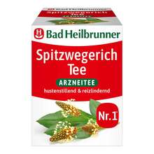 Abbildung: Bad Heilbrunner Spitzwegerichkraut Tee Filterbeutel  8X2.0 g, Filterbeutel PZN 02296105 