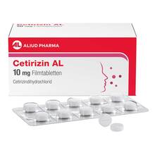 Abbildung: Cetirizin AL 10 mg Filmtabletten 20 St, Filmtabletten PZN 02406634 