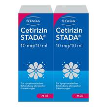 Abbildung: Cetirizin Stada Saft 10 mg / 10 ml 150 ml, Lösung zum Einnehmen PZN 02418212 